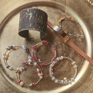 Elegant Multi-Color Beaded Bracelet Set